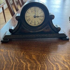 Vintage Style Black Mantel Clock